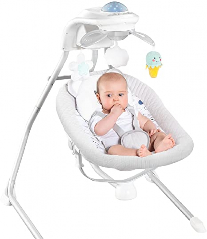 ihocon: RONBEI Baby Swings for Infants 電動嬰兒搖籃