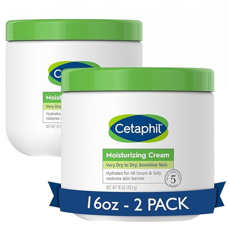 ihocon: Cetaphil Body Moisturizer, Hydrating Moisturizing Cream for Dry to Very Dry, Sensitive Skin 身體保濕霜 16 oz, 2罐