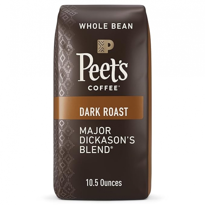 ihocon: Peet's Coffee, Dark Roast Whole Bean Coffee - Major Dickason's Blend 10.5 Ounce Bag 咖啡豆