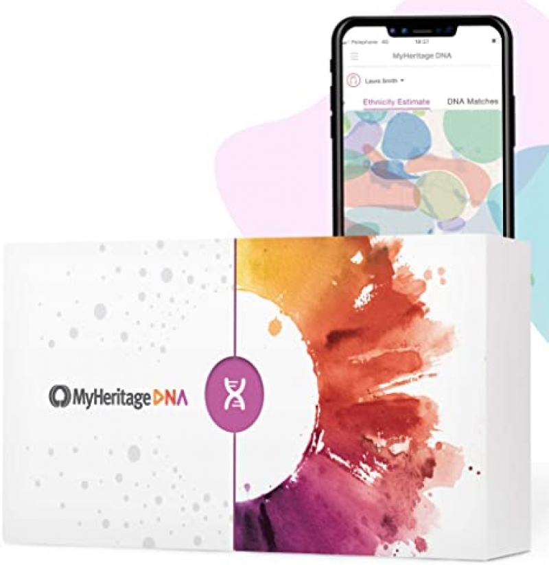 ihocon: MyHeritage DNA Test Kit: Genetic Testing for Ancestry & Ethnicity Covering 2,114 Geographic Regions and DNA Matching to Relatives, White, 12 Count (Pack of 1)   血統及種族基因檢測