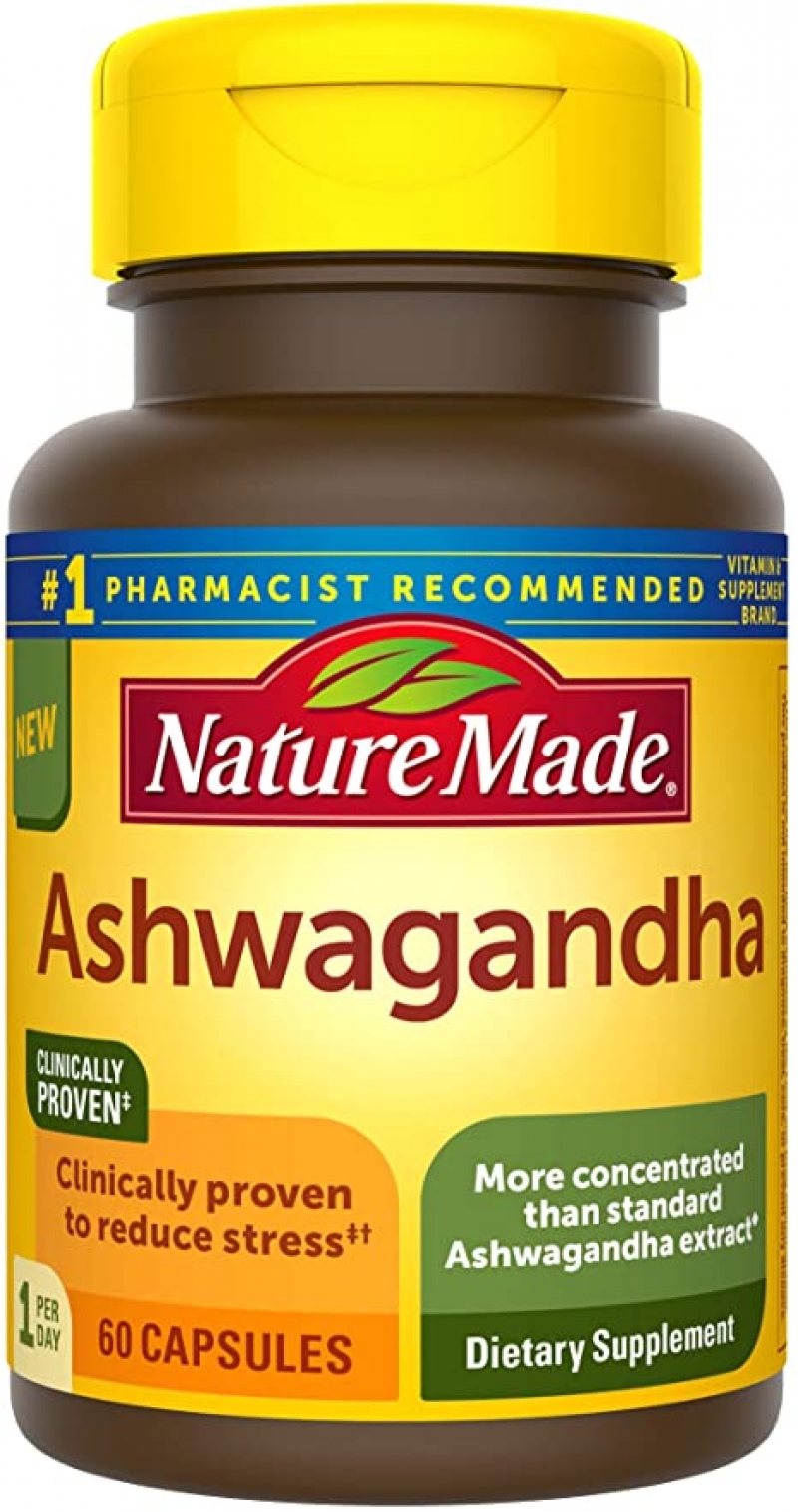 ihocon: [減壓] Nature Made Ashwagandha Capsules 125 mg, 60 Count for Stress Reduction 南非醉茄(印度人蔘)膠囊