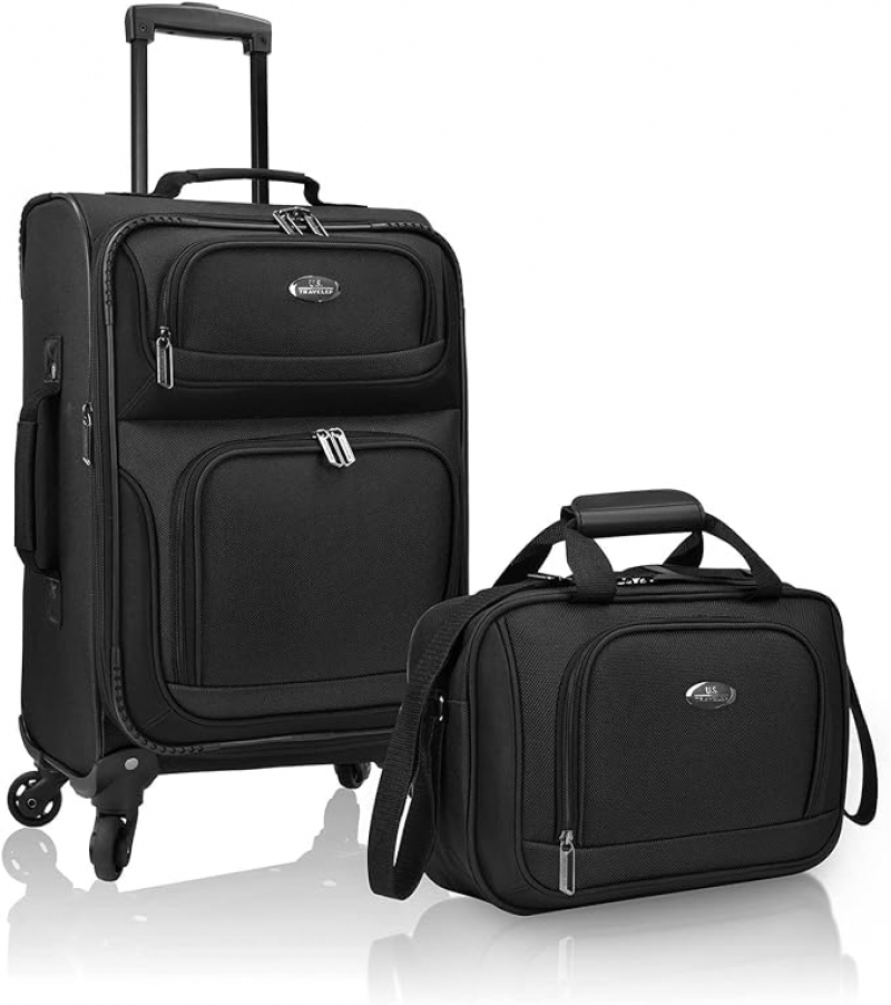 ihocon: U.S. Traveler Rugged Fabric Expandable Carry-on Luggage Set 行李箱 2个
