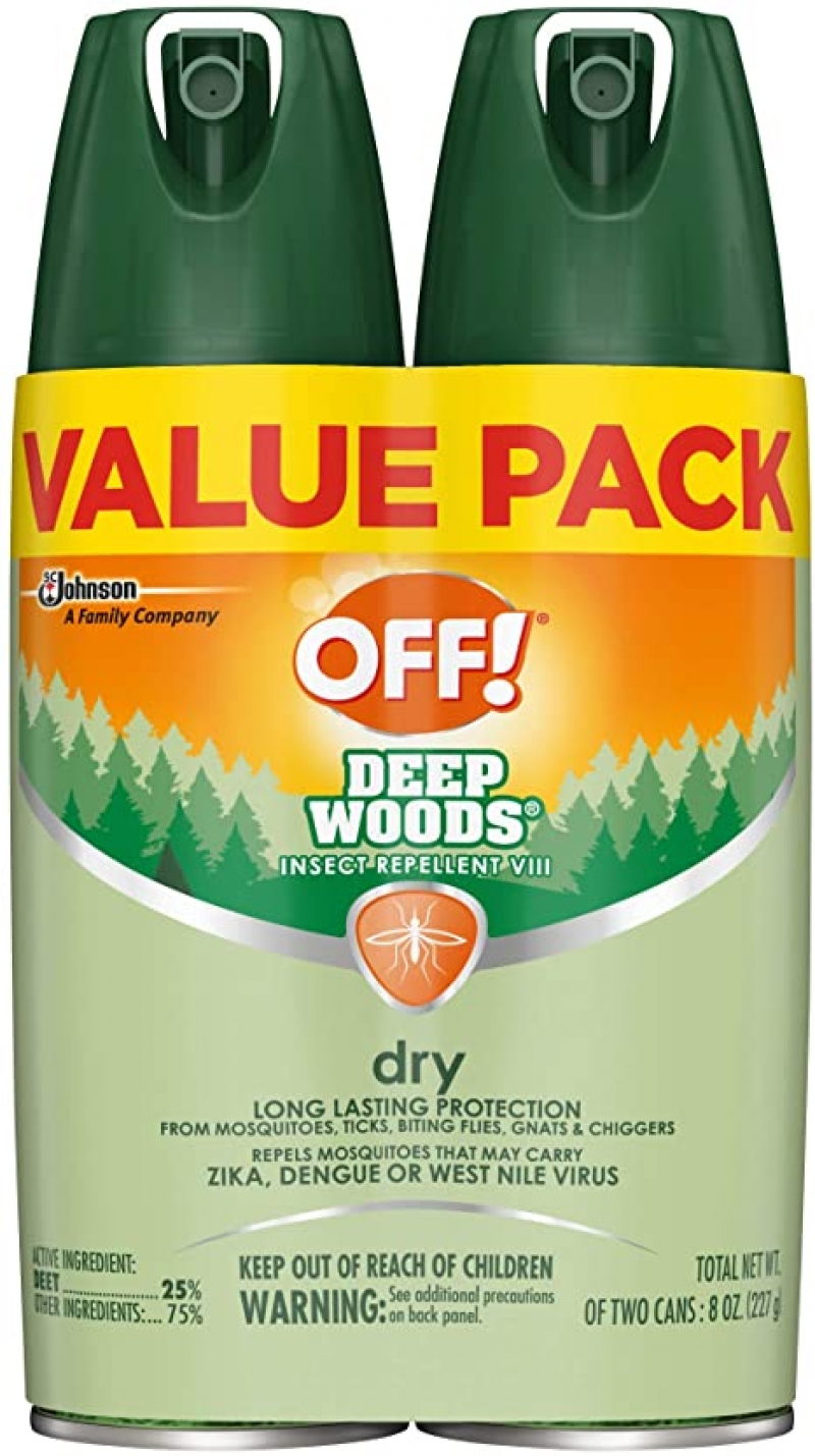 ihocon: OFF! Deep Woods Bug Spray & Mosquito Repellent, DryTouch Technology, Long Lasting Protection 4 oz. (Pack of 2) 驅蚊/蟲噴霧