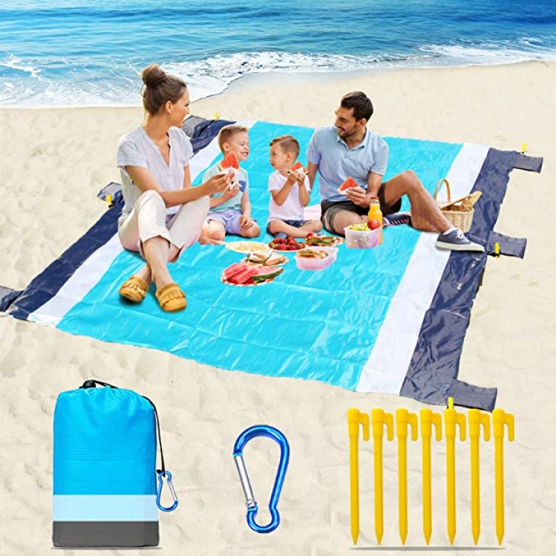 ihocon: Naohiro Beach Blanket Sand Free Beach Blanket 79X83吋 無沙沙灘毯
