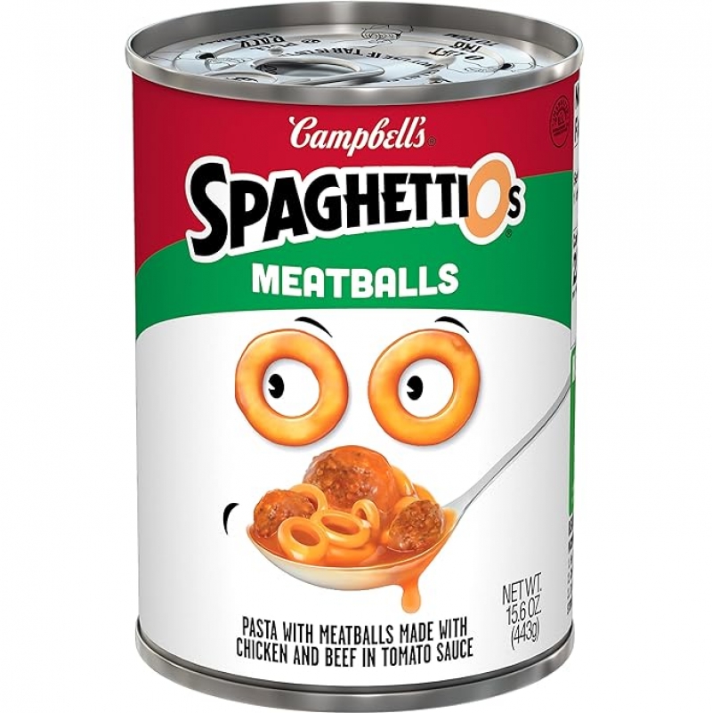 ihocon: SpaghettiOs Canned Pasta with Meatballs 肉丸义大利面罐头 15.6 oz