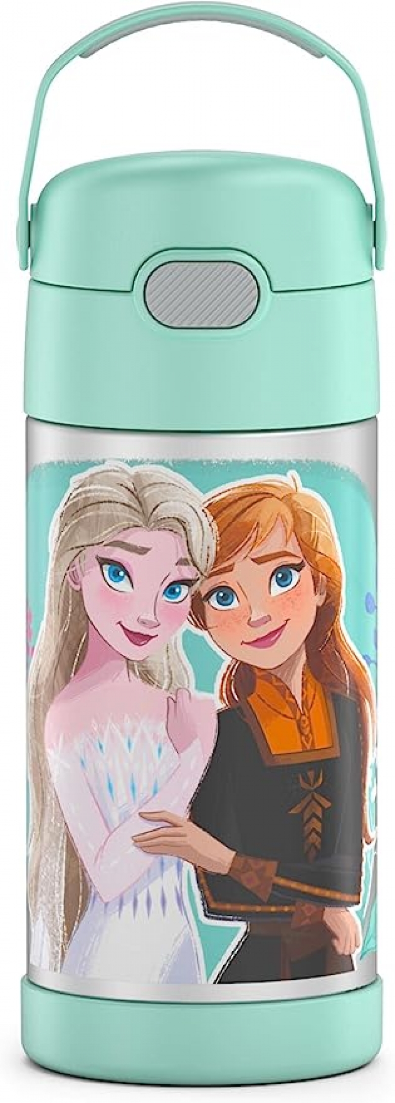ihocon: THERMOS FUNTAINER 12 Ounce Stainless Steel Vacuum Insulated Kids Straw Bottle, Frozen 2  不銹鋼兒童保冷吸管水瓶
