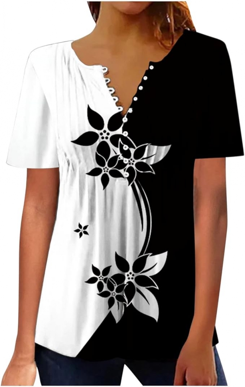 ihocon: Generic Women's T Shirts 2024 Short Sleeve 女士上衣