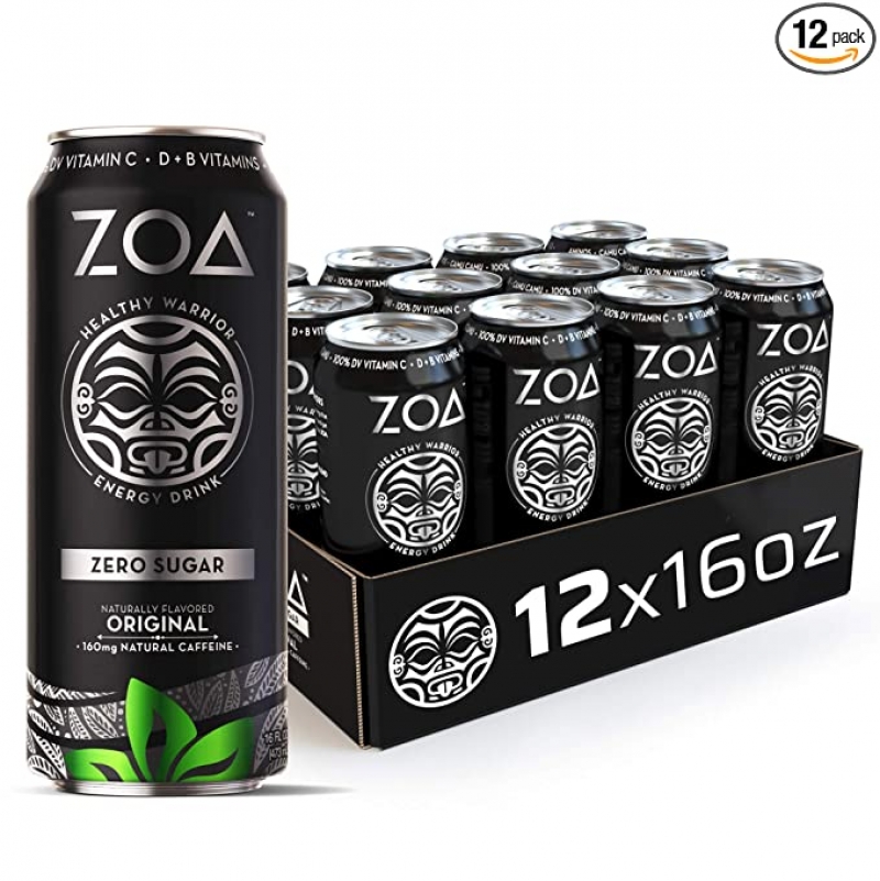 ihocon: ZOA Zero Sugar Energy Drink, Original, 16 oz. (12 Pack) 無糖能量飲料
