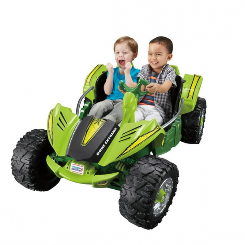 ihocon: Power Wheels Dune Racer Extreme Green 12V Ride On Vehicle  兒童電動車