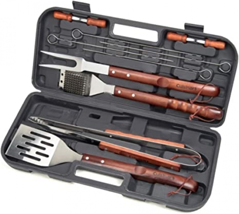 ihocon: Cuisinart CGS-W13 Wooden Handle Tool Set (13-Piece) 烤肉工具