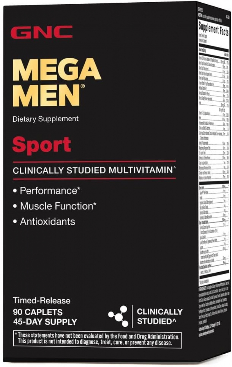 ihocon: GNC Mega Men Sport Multivitamin | Performance, Muscle Function, and General Health 男士運動配方綜合維他命 90粒
