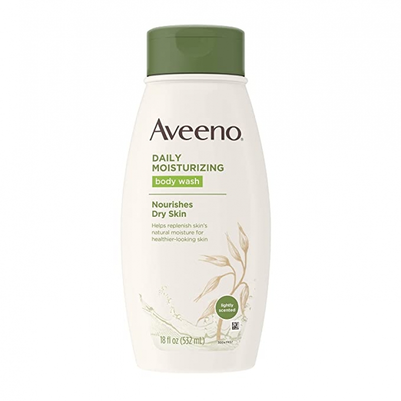 ihocon: Aveeno Daily Moisturizing Body Wash for Dry Skin, 18 Fl Ounce  乾性皮膚保濕沐浴乳