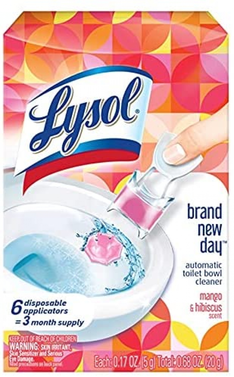 ihocon: Lysol Automatic Toilet Bowl Cleaner, Click Gel, Mango & Hibiscus, 6 Count 馬桶自動清潔劑 一包6個