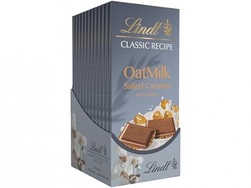 ihocon: Lindt Classic Recipe Non-Dairy Oatmilk Salted Caramel Chocolate Candy Bar 燕麦奶咸味焦糖巧克力 3.5 Oz. 10个