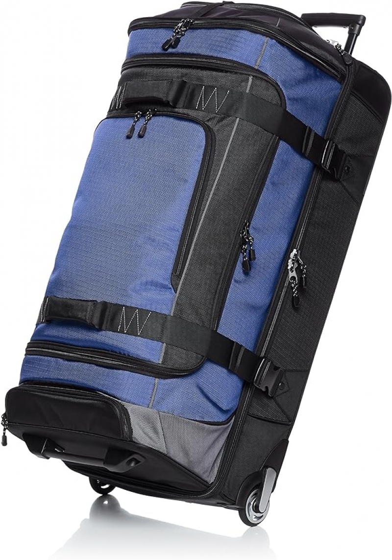 ihocon: [Amazon自家品牌] Amazon Basics Ripstop Wheeled Duffel, 35吋有轮行李袋