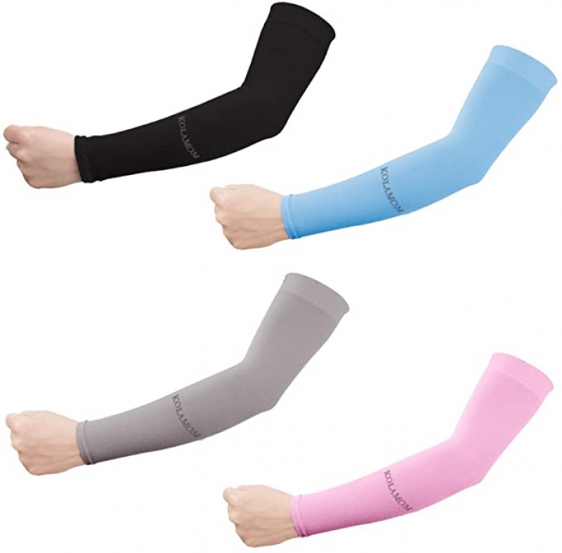 ihocon: Arm Sleeves for Men Women UV Protection Compression Long Arm Sleeves for Sprots , pack of 4  防曬臂套4副