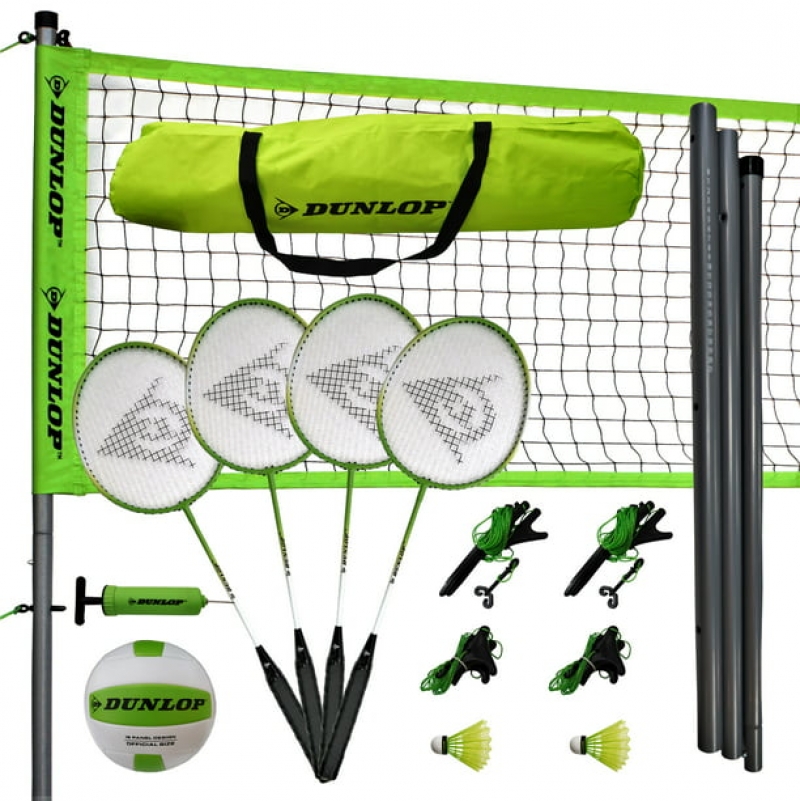 ihocon: Dunlop Steel Pole Volleyball & Badminton Combo Set 排球及羽毛球 套裝