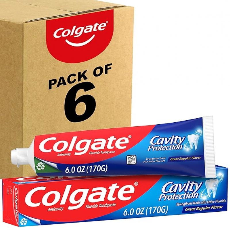 ihocon: 高露洁Colgate Cavity Protection Toothpaste with Fluoride, Great Regular Flavor 防蛀牙膏 6 Oz, 6条