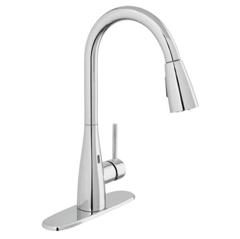 ihocon: Glacier Bay Vazon Touchless Single-Handle Pull-Down Sprayer Kitchen Faucet with TurboSpray in Chrome    免接觸 動作感應下拉式廚房水龍頭